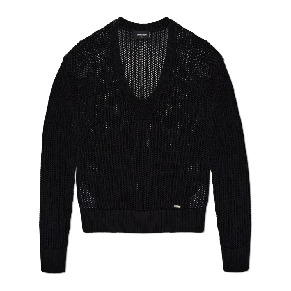 Dsquared2 Men's Black V-Neck Sweater