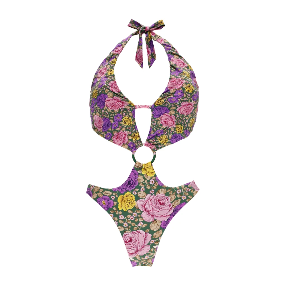 Miss Bikini Bloemen badpak met uitsnijding Multicolor Dames