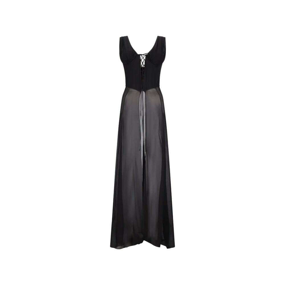Giuseppe Di Morabito Black Maxi Dresses, Female, S, Bustier Maxi Dress