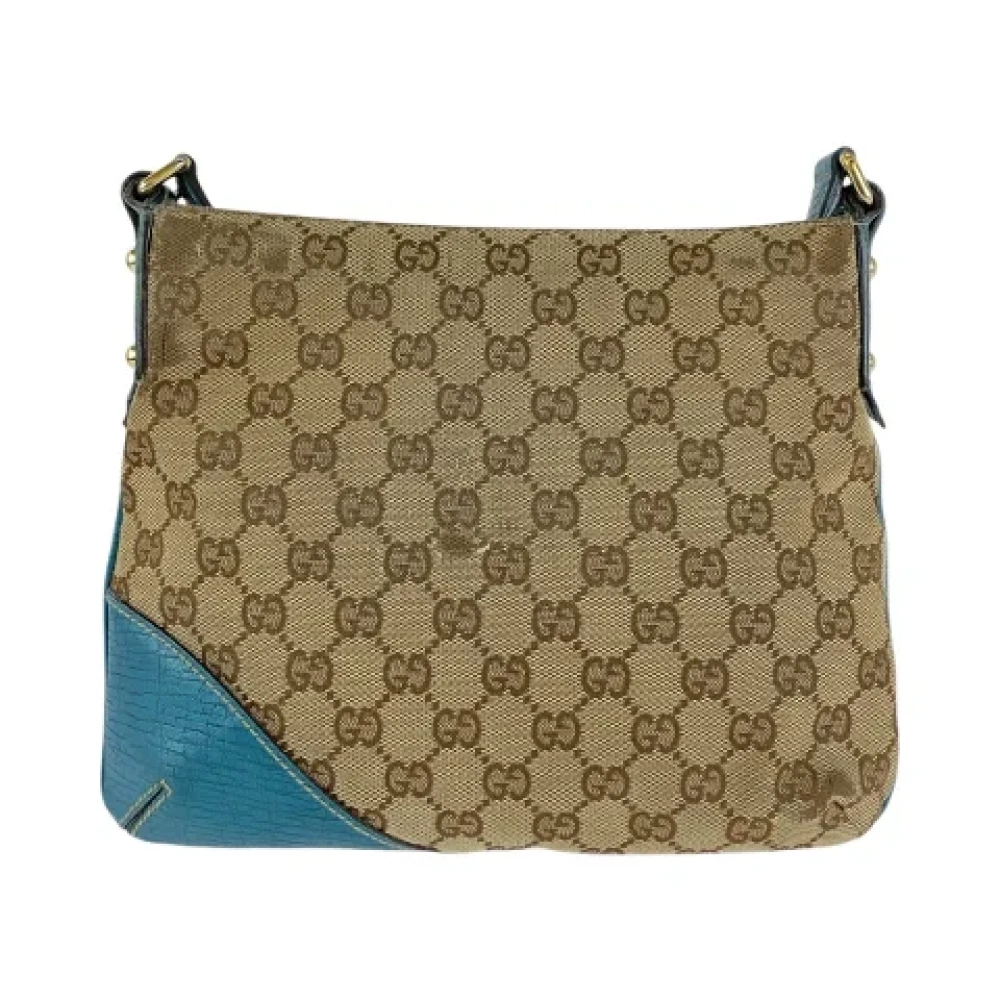 Gucci Vintage Pre-owned Canvas crossbody-bags Blue Dames