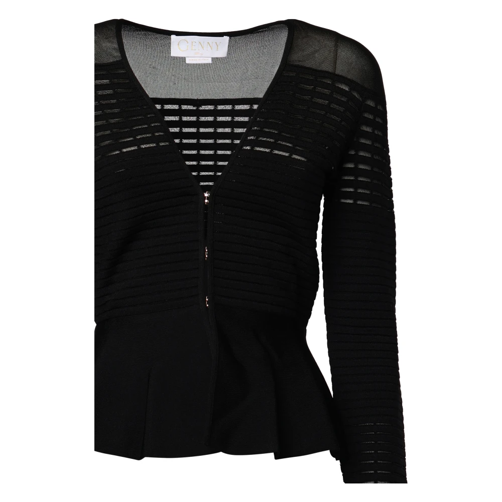 Genny Zwarte Sweater Collectie Maglieria Black Dames