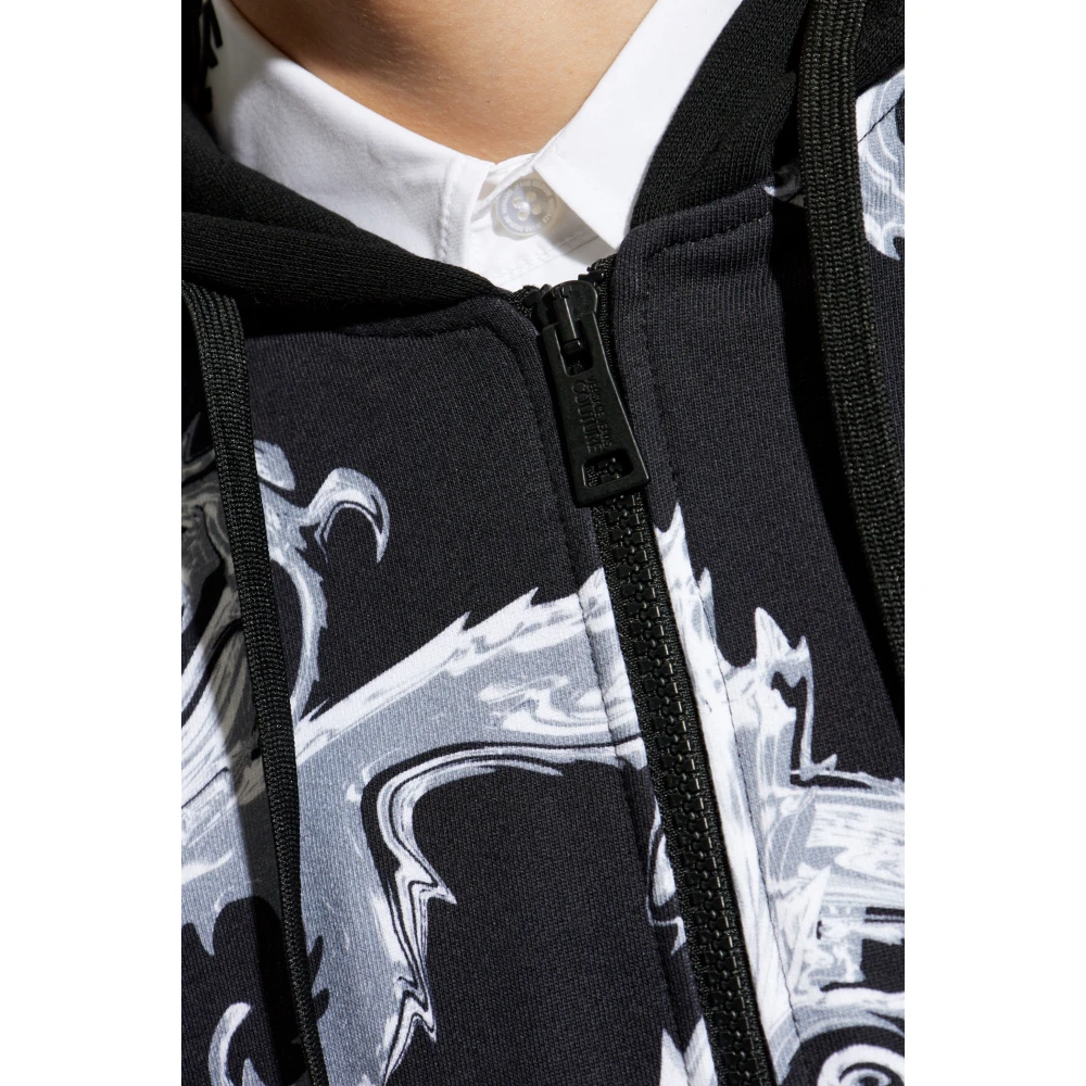 Versace Jeans Couture Sweatshirt met patroon Black Heren