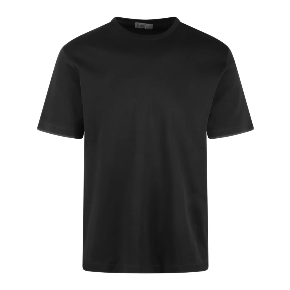 Herno Katoenen Resort T-Shirt Black Heren
