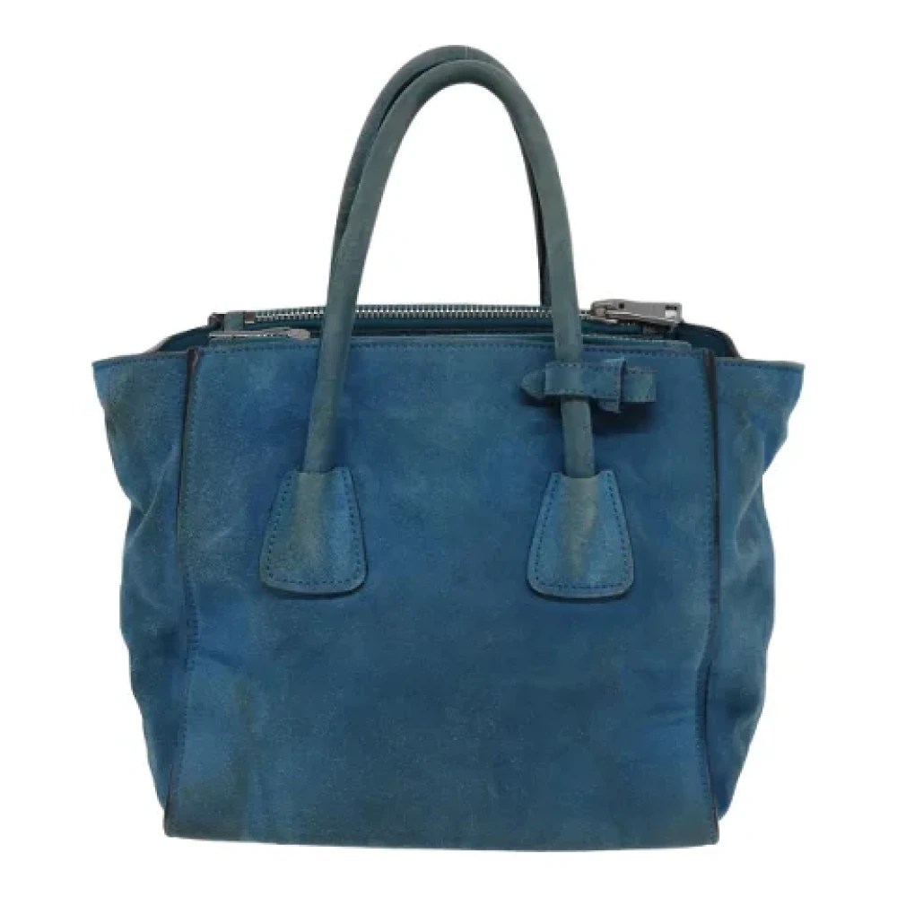 Prada Vintage Pre-owned Suede prada-bags Blue Dames