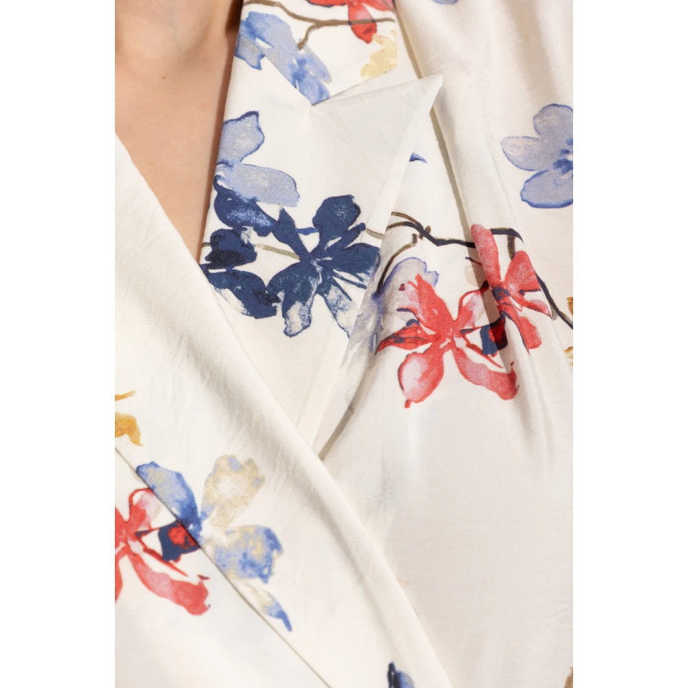 Munthe Wikkeljurk met bloemenpatroon Freileif Beige Dames