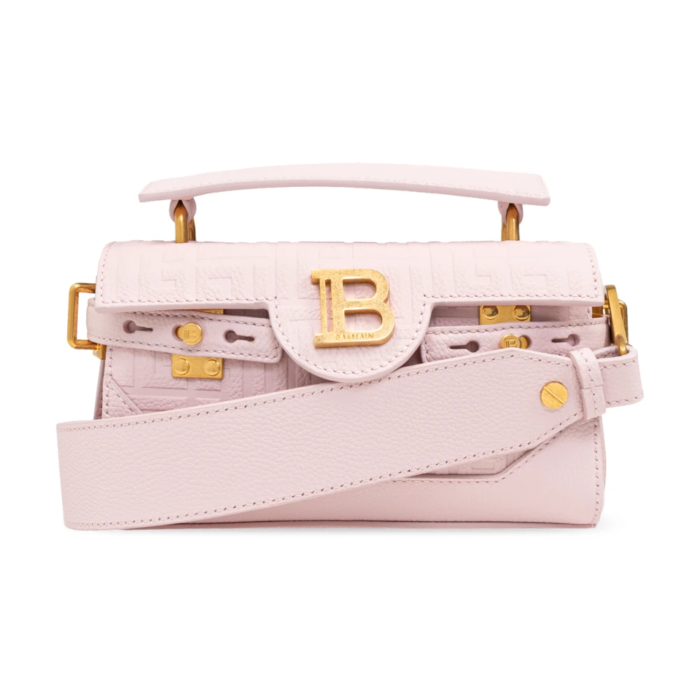 Balmain B-Buzz 19 tas in korrelig PB Labyrinth leer Pink Dames