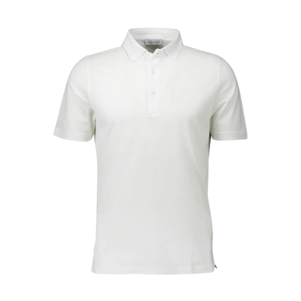 Gran Sasso Katoenen Polo Shirt Regular Fit White Heren