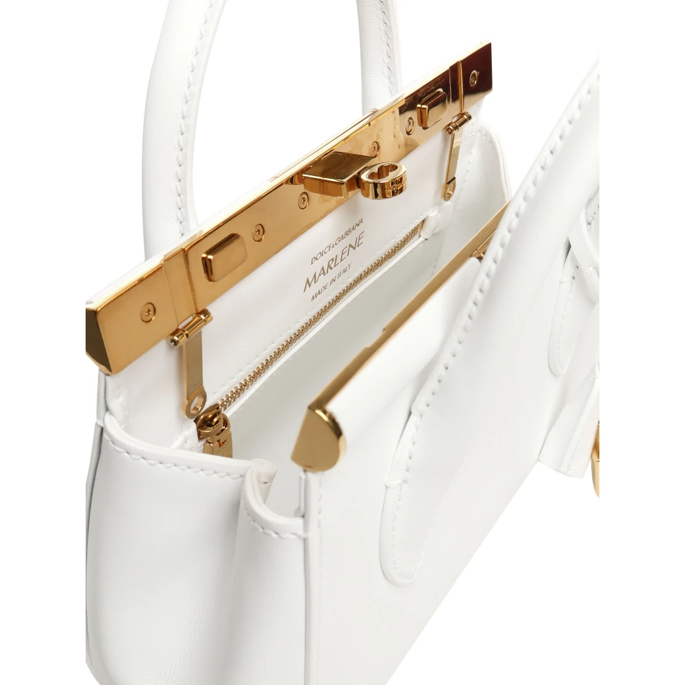 Dolce & Gabbana Witte Marlene Leren Tas White Dames