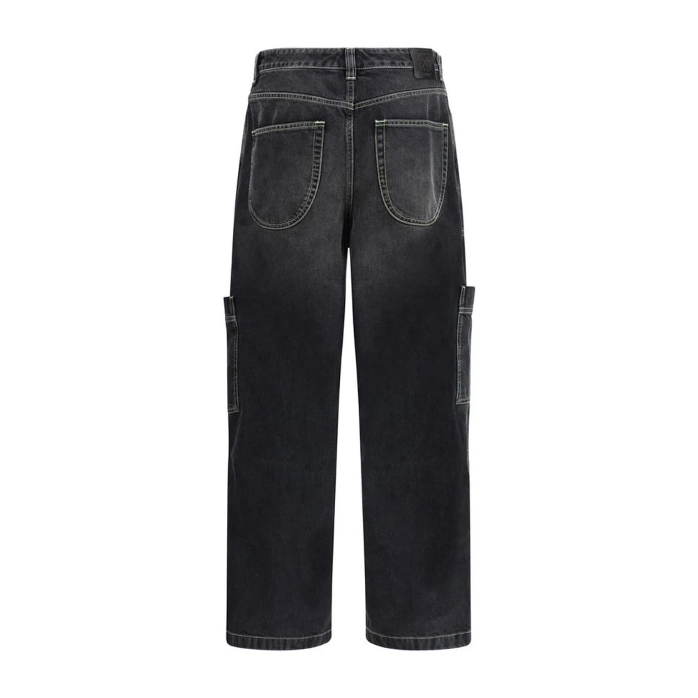 Off White Cargo Jeans met zijzakken Black Heren