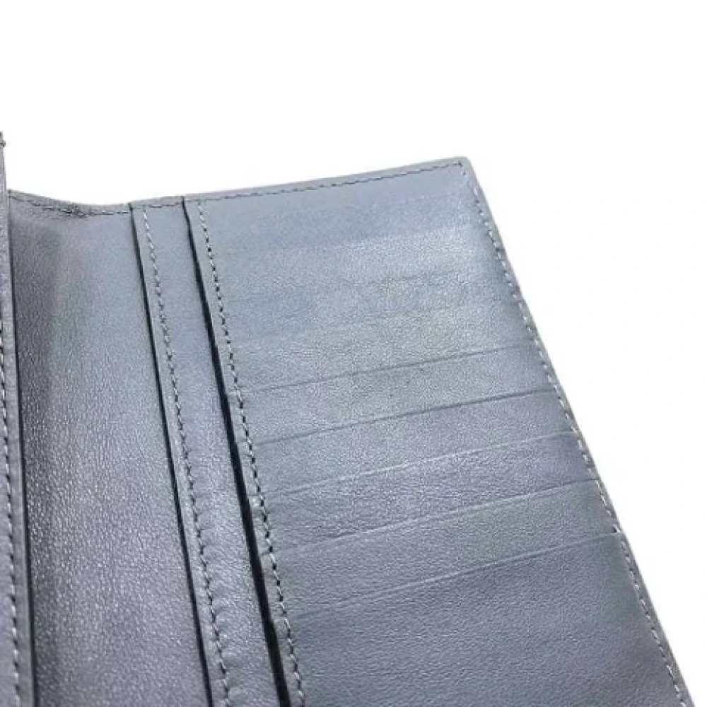 Bottega Veneta Vintage Pre-owned Leather wallets Gray Dames