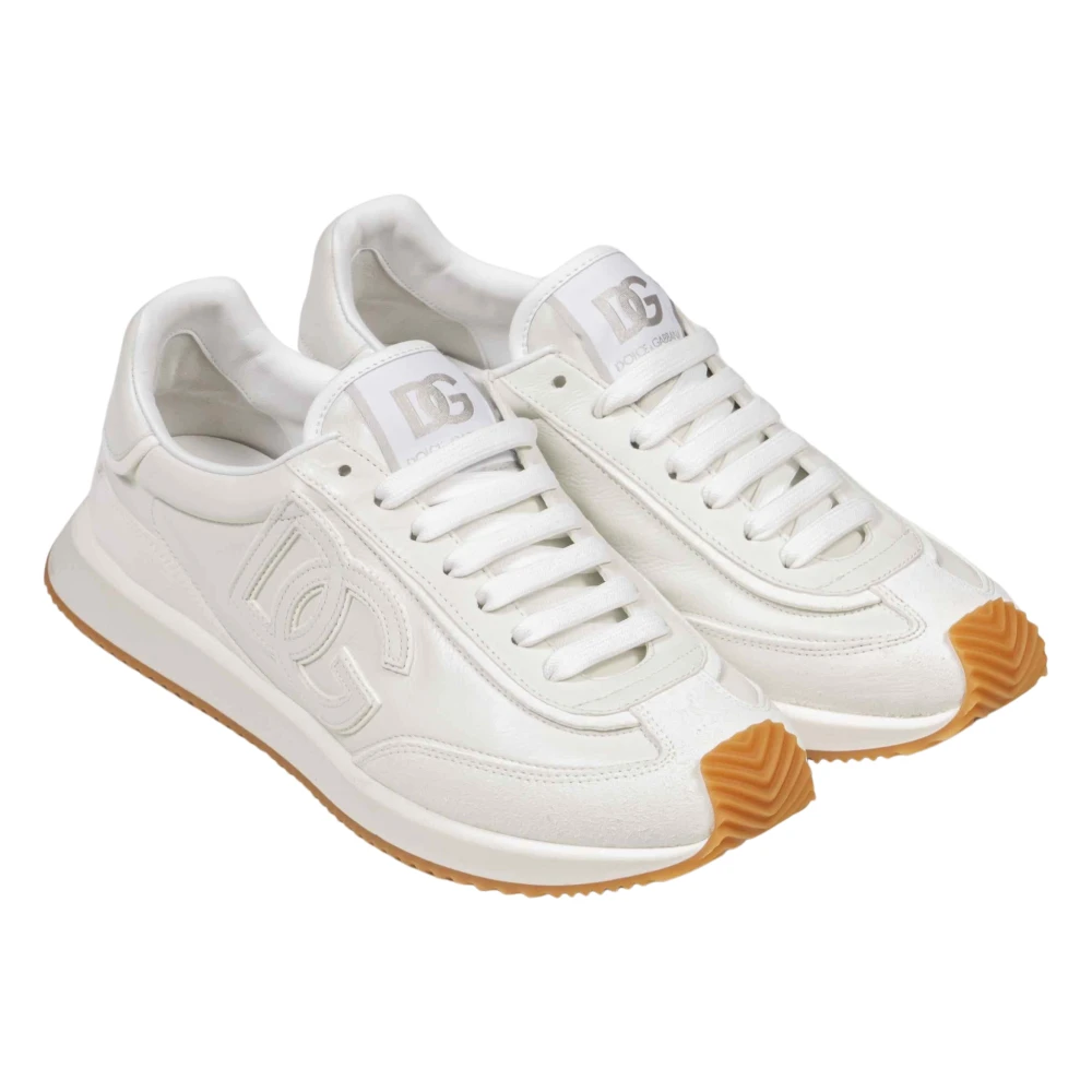 Dolce & Gabbana Men's White Sneakers, 8 Uk, Cushion Sneaker