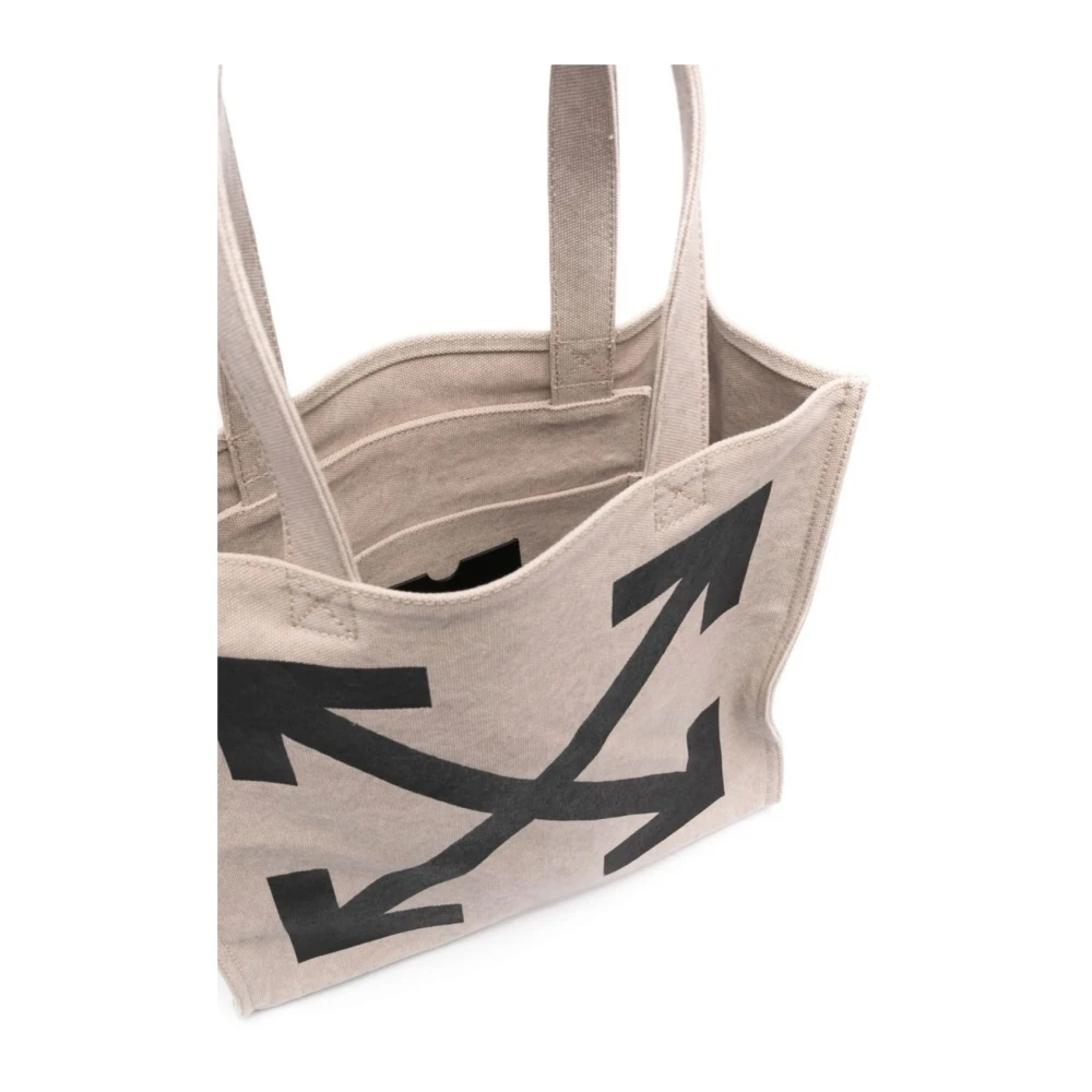 Off White Quote Logo Winkelmandje Beige Zwart Beige Heren