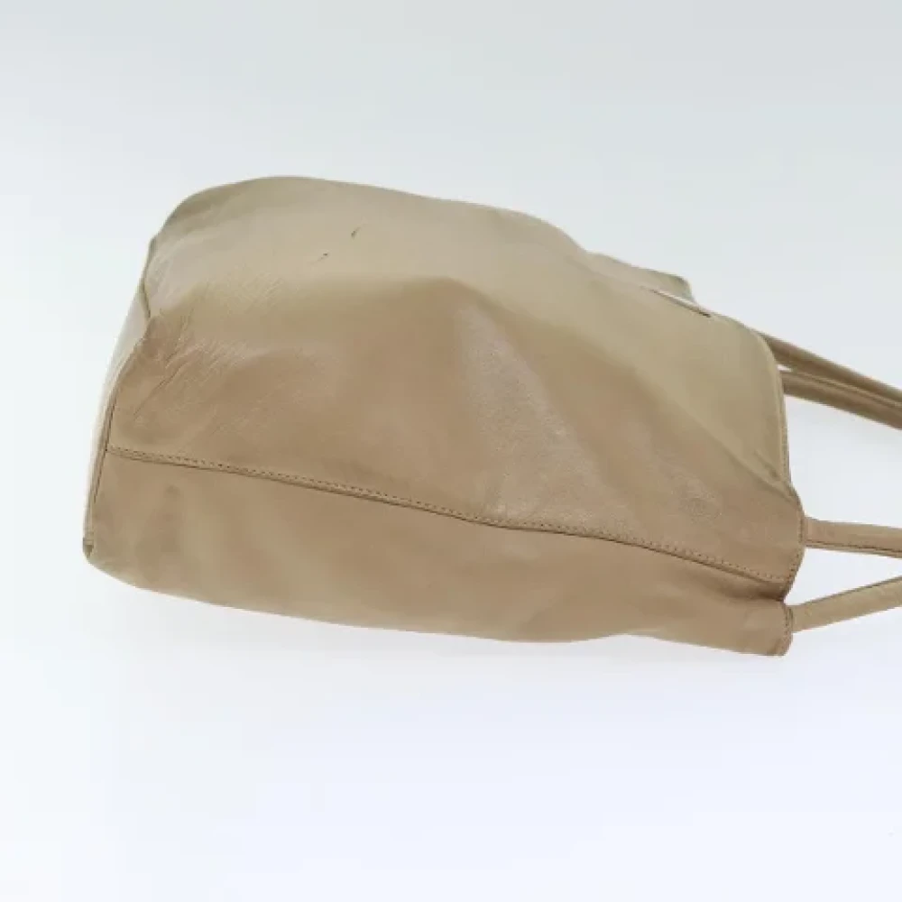 Prada Vintage Pre-owned Leather prada-bags Beige Dames