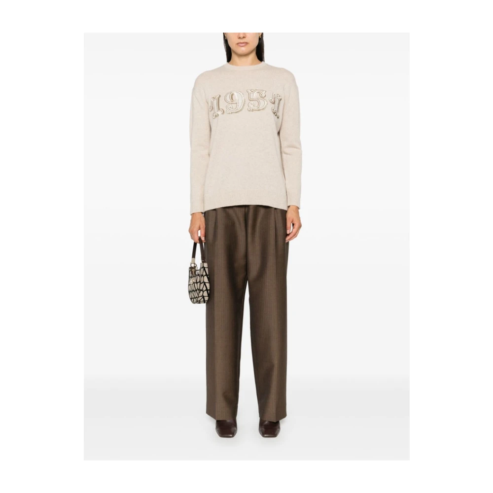 Max Mara Luxe Beige Sweater Aw24 Beige Dames