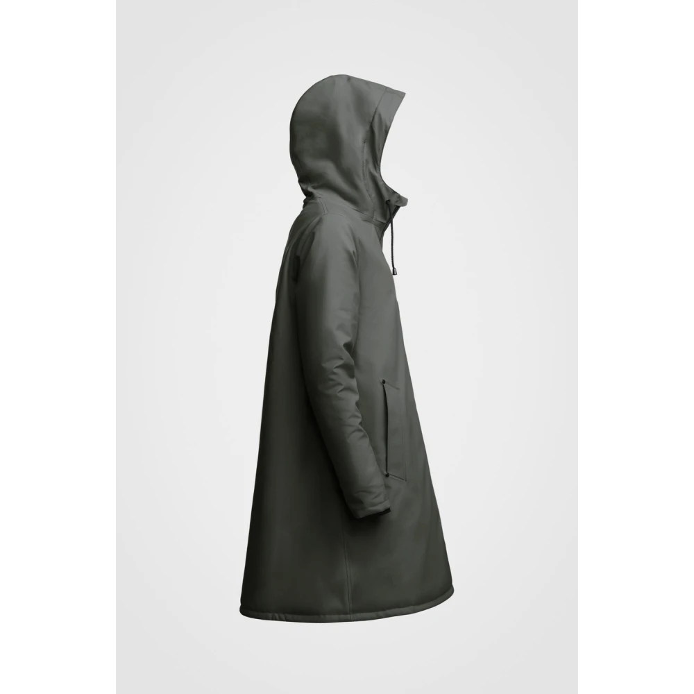 Stutterheim Warm A-Line Regenjas voor Vrouwen Green Dames