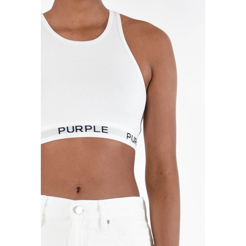 Purple Brand Sleeveless Tops White Dames
