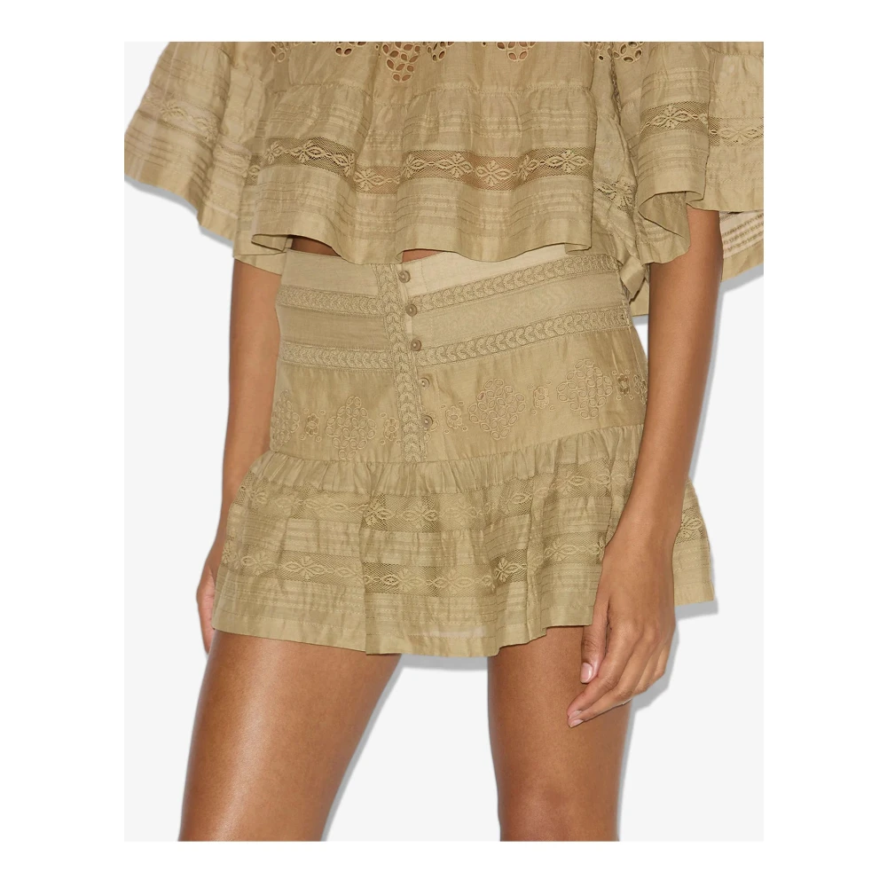 Isabel Marant Étoile Groene Katoenen Voile Minirok Green Dames
