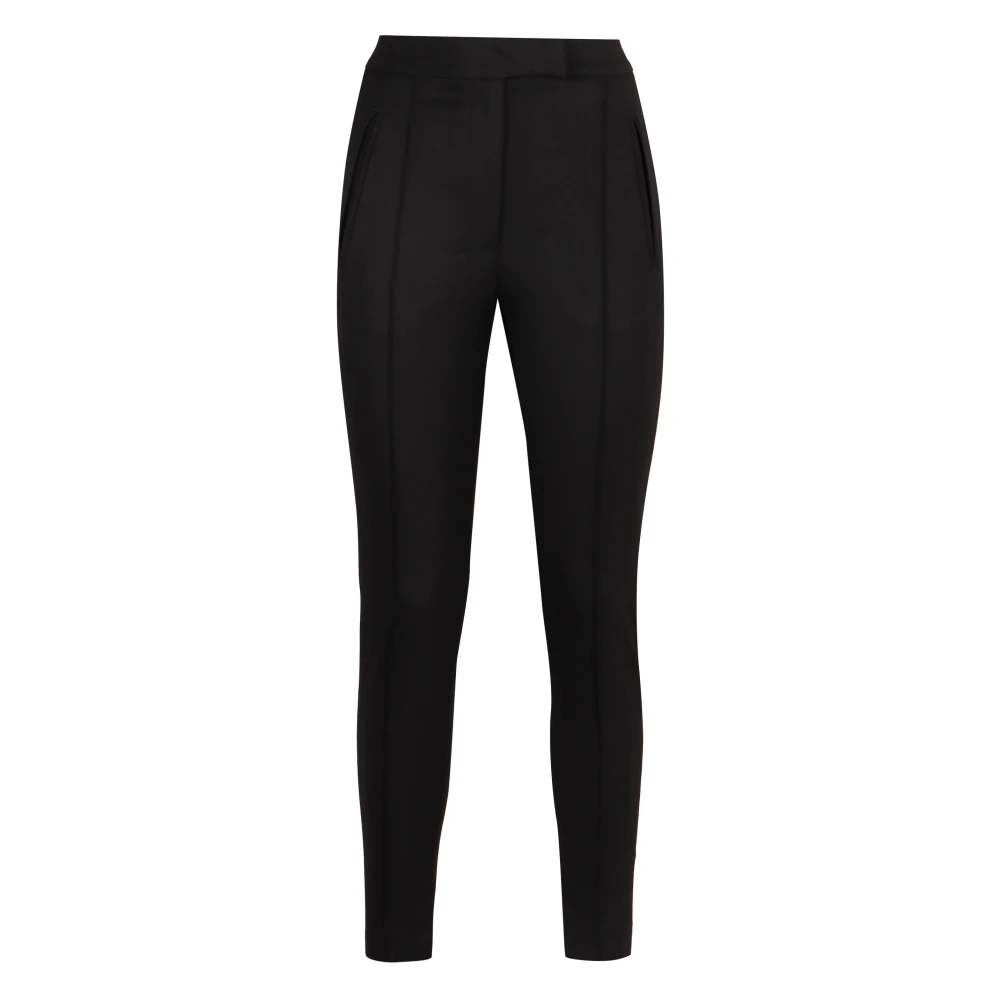Pt Torino Black Wool Blend Skinny Trousers - Female - Slim-Fit Trousers - 2XL - Trousers