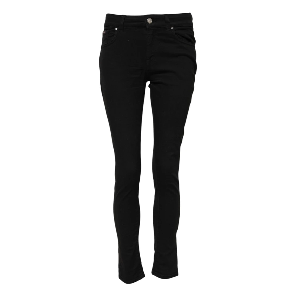 Dolce & Gabbana Women's Black Skinny Fit Jeans, 2XS, Skinny Mid Waist Denim Jeans