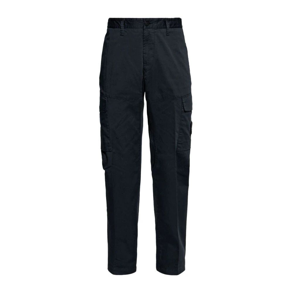 Stone Island Blauwe Casual Broek Blue Heren