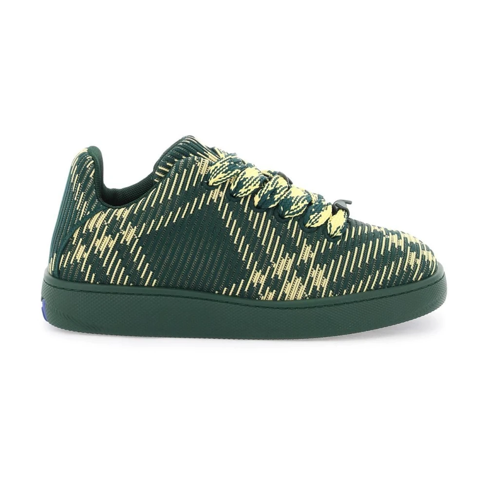 Burberry Men's Multicolor Sneakers,, Check Pattern Trainers With Barbed Wire Laces Size 9 Uk