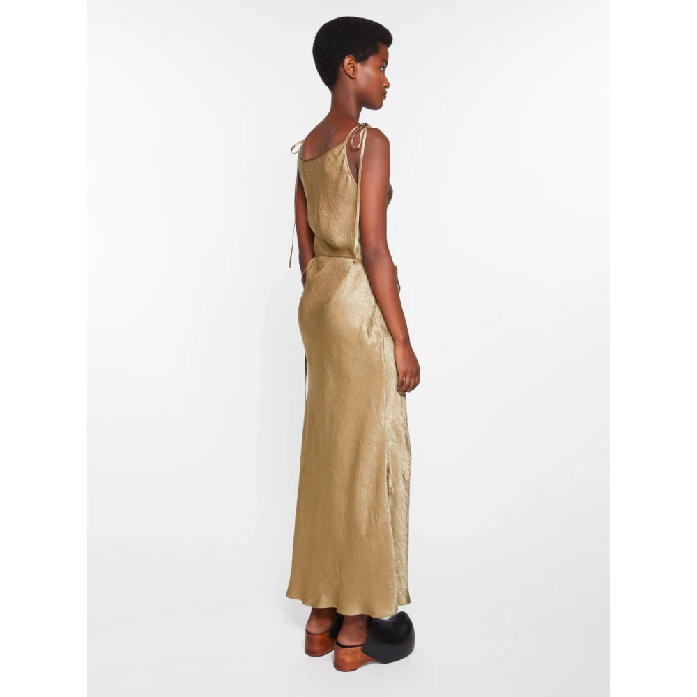 Acne Studios Groene Satijnen Wrap Jurk Green Dames