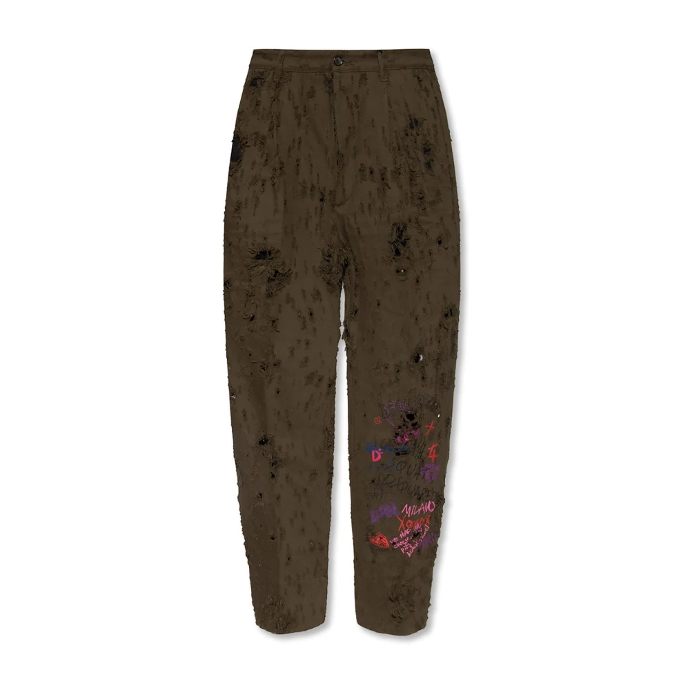 Trousers > Straight Trousers - - Dsquared2 - Modalova