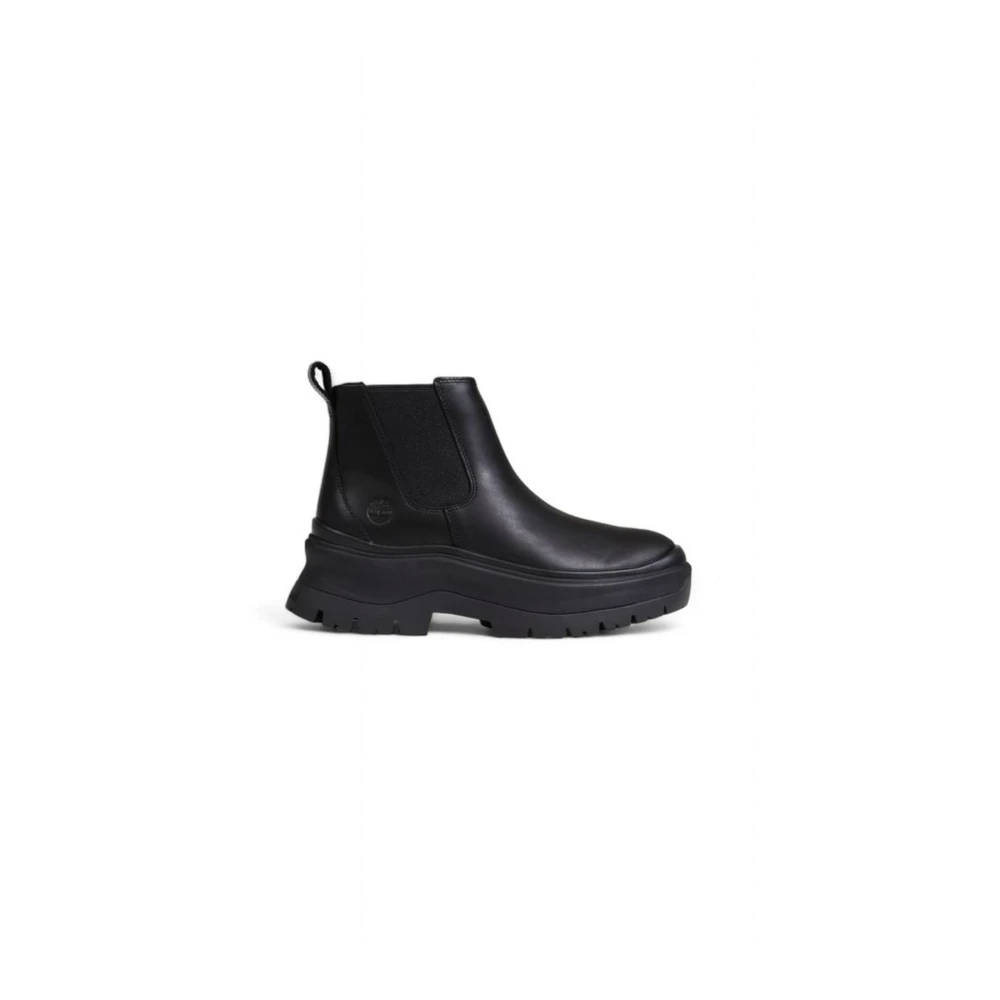 Timberland Women's Black Chelsea Boots, 6 Uk, Chic Leather Ankle Boots