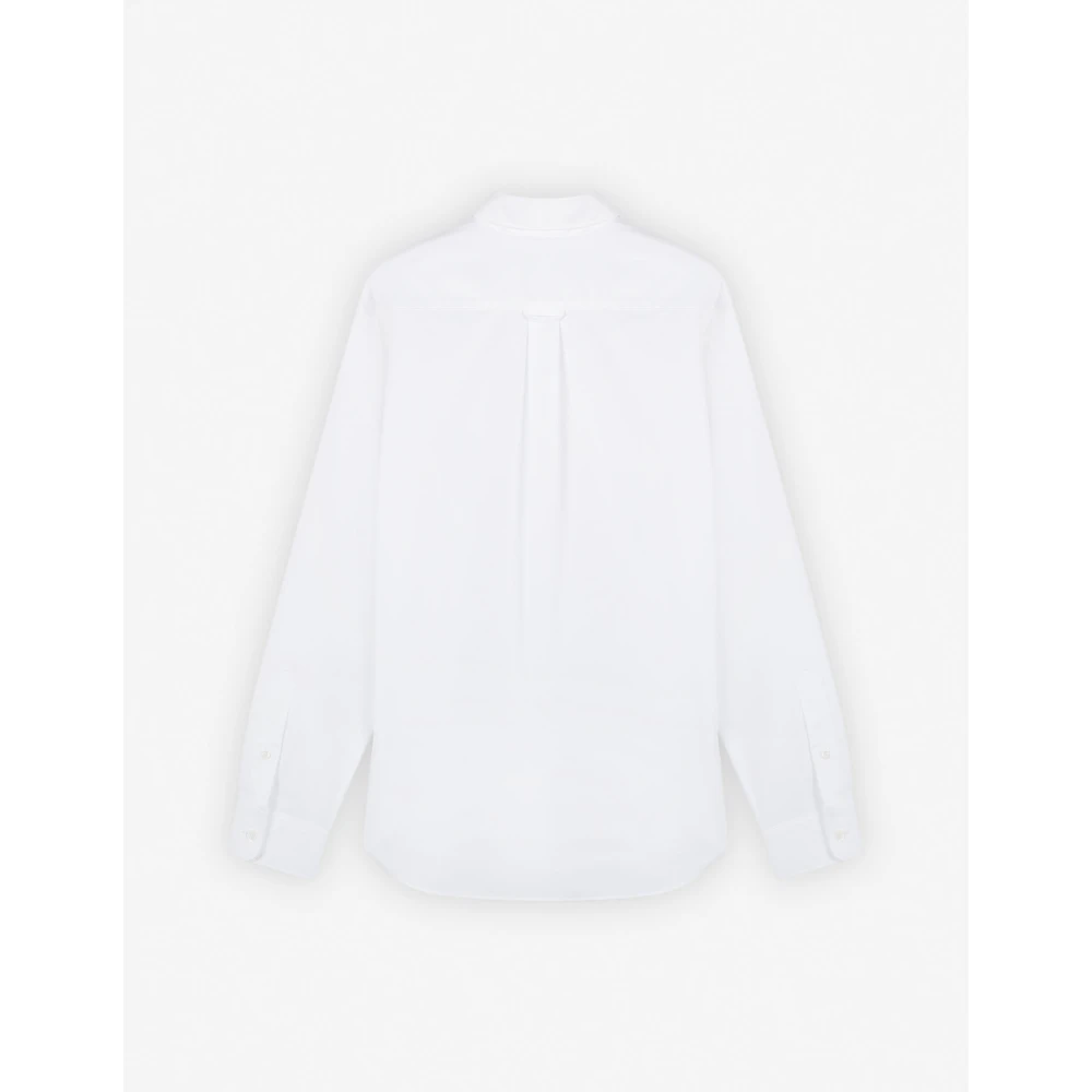 Maison Kitsuné Klassieke Button-Down Overhemd White Heren