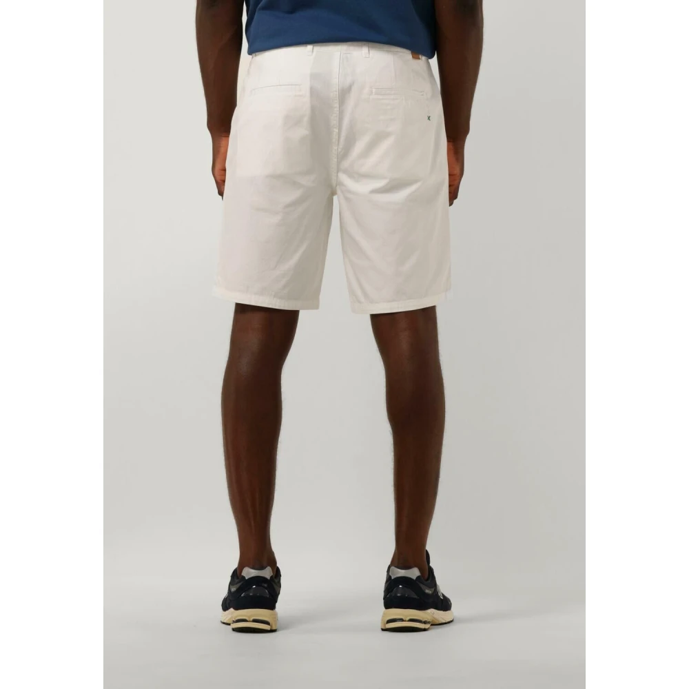 Scotch & Soda Heren Katoenen Twill Shorts White Heren