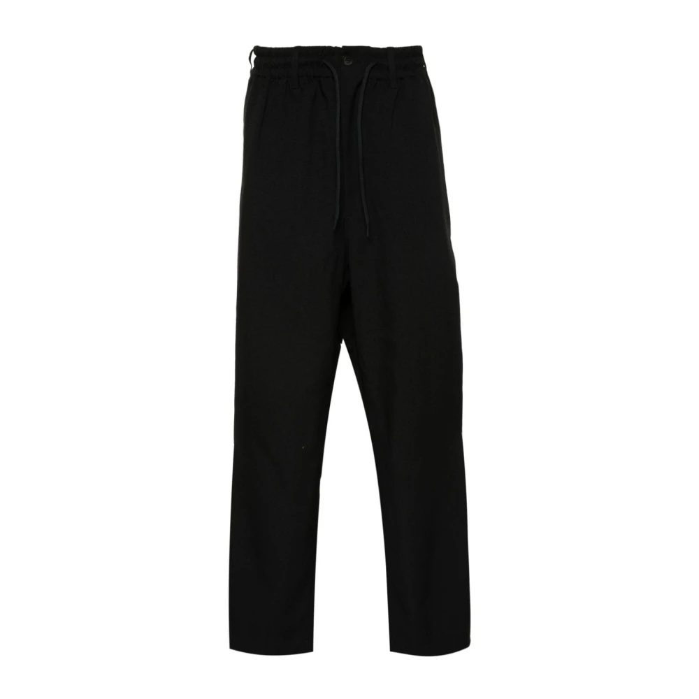 Y-3 Zwarte broek met 3 strepen Black Heren