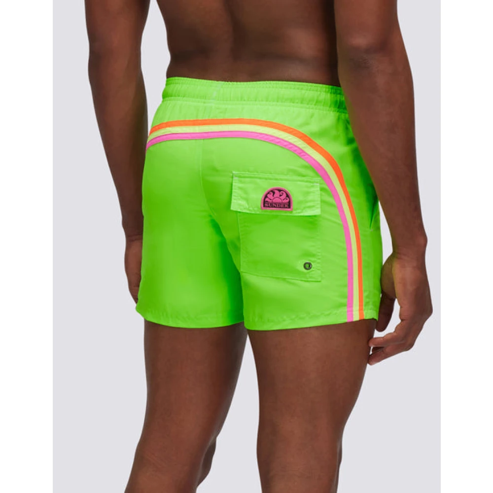 Sundek Regenboog fluorescerende zwemkleding Green Heren