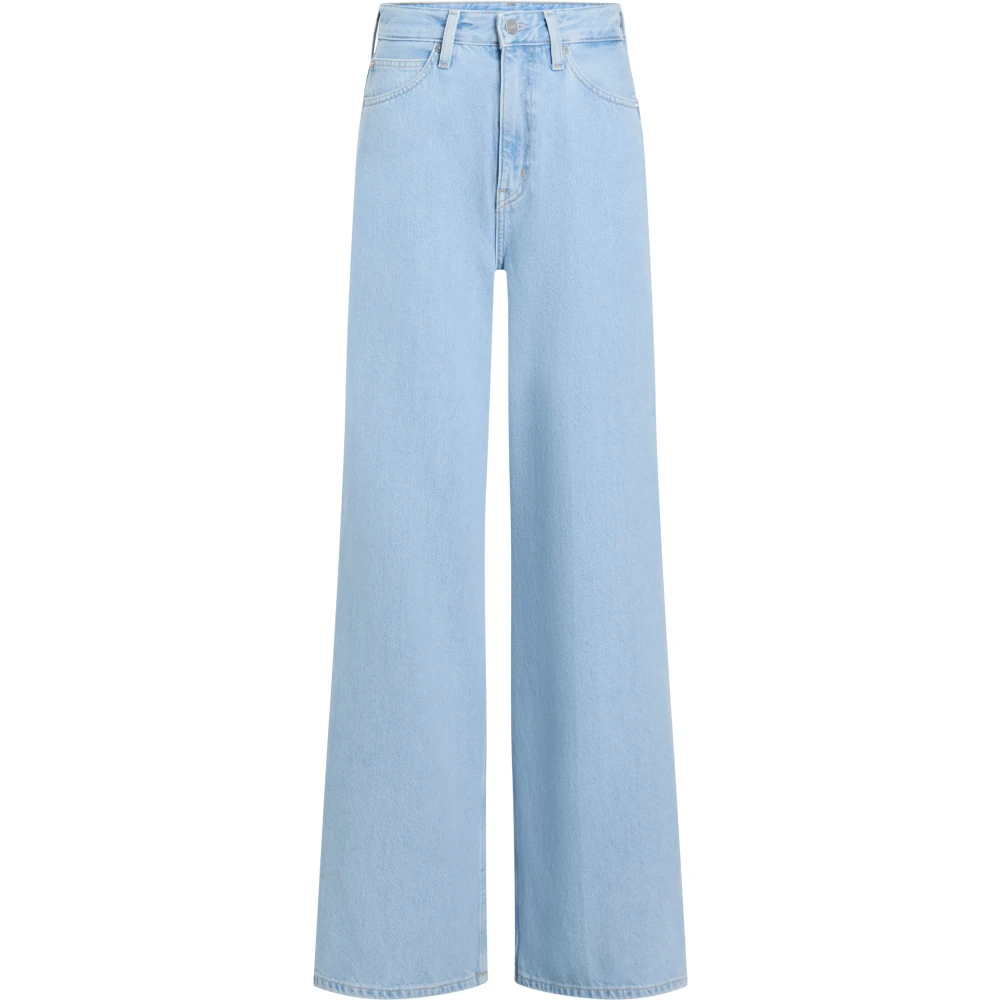 Blå High Rise Wide Leg Jeans