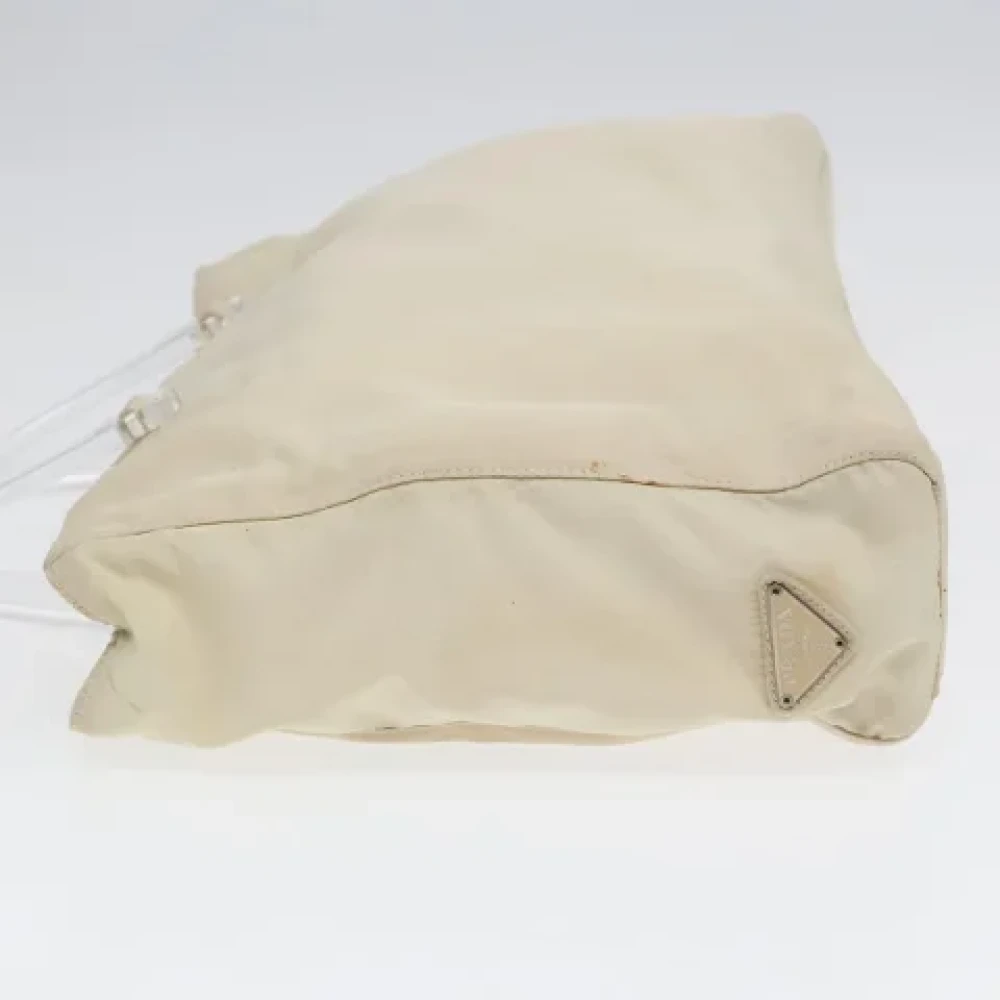 Prada Vintage Pre-owned Leather handbags Beige Dames