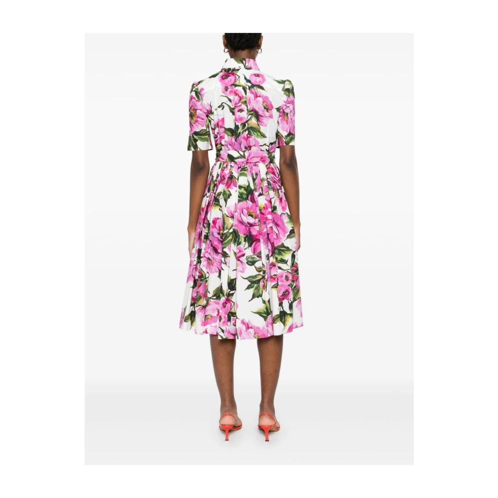 Dolce & Gabbana Bianco E Fucsia Jurk Dameskleding Multicolor Dames