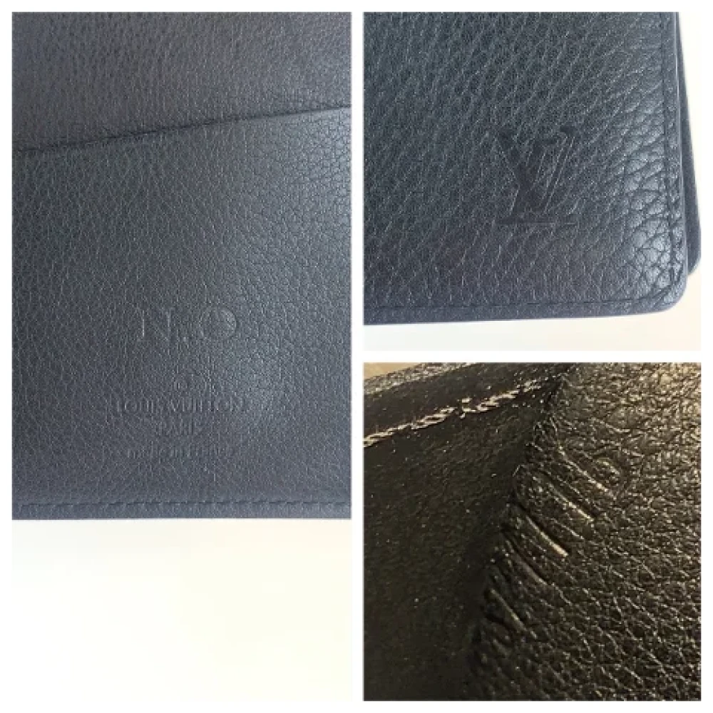 Louis Vuitton Vintage Pre-owned Leather wallets Black Heren