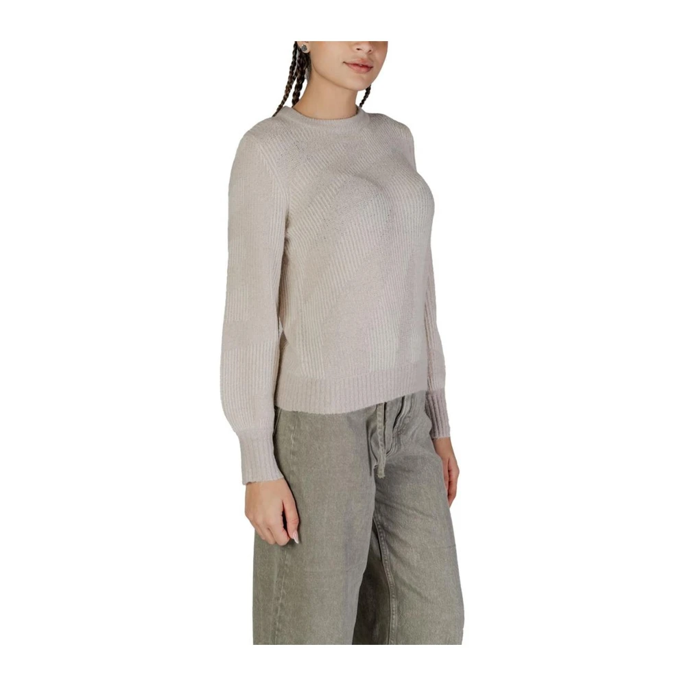 Vila Gezellige Acryl Blend Trui voor vrouwen Beige Dames