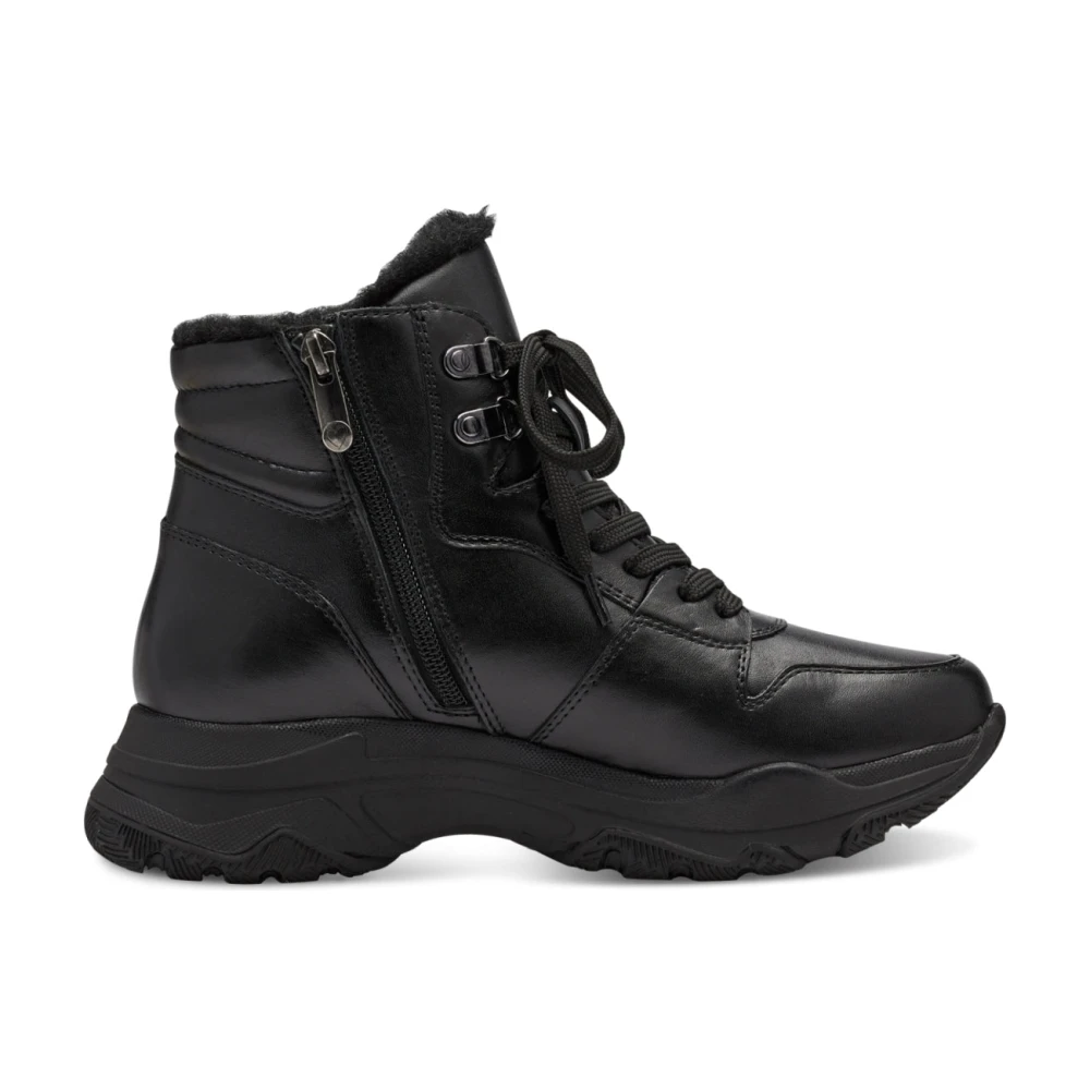 Marco Tozzi Women's Black Stylish Lace-Up Ankle Boots For