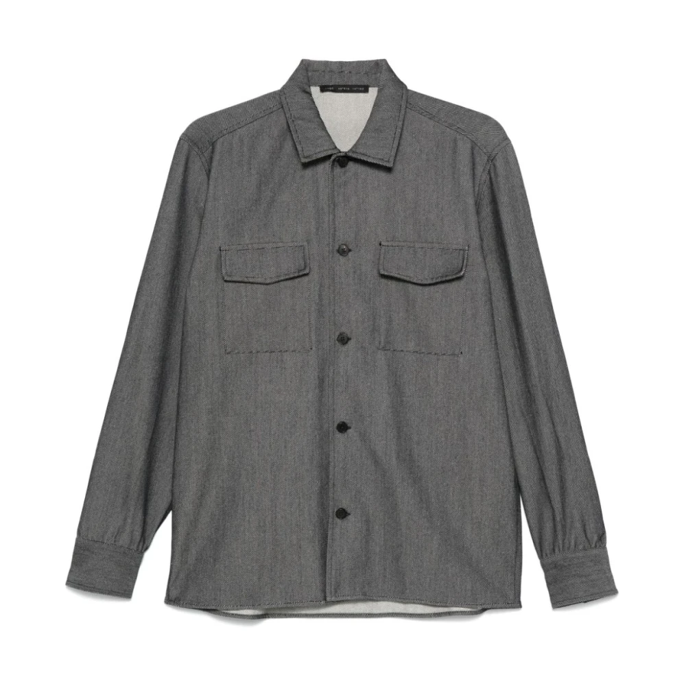 Low Brand Casual Shirt voor Mannen Gray Heren