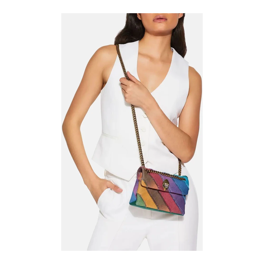 Kurt Geiger Regenboog Denim Mini Kensington Tas Multicolor Dames