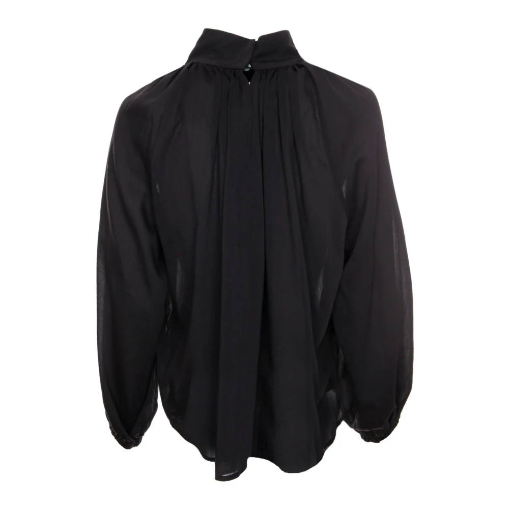 drykorn Elegante Blouse met Opstaande Kraag Blue Dames