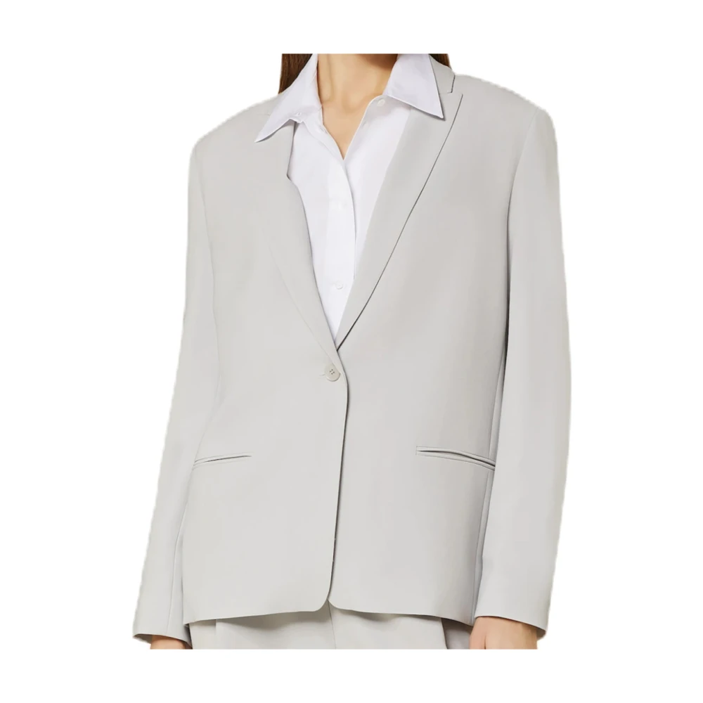 Windsor Klassieke Blazer met Riem en Revers Gray Dames