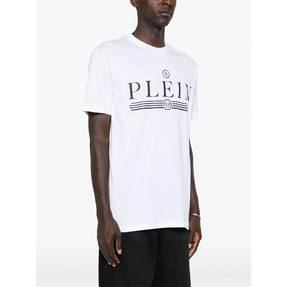 Philipp Plein Witte T-shirts en Polos met Plein Print White Heren