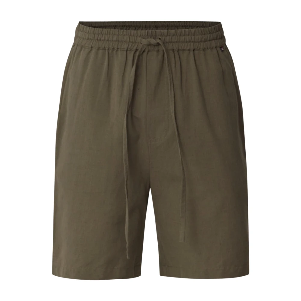 Grønn Lexington Clifford Linen Shorts Shorts