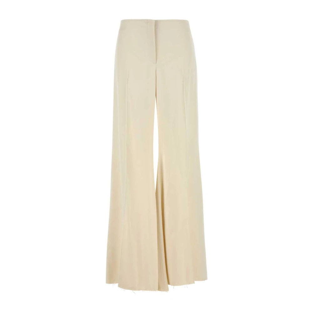 Alexander Mcqueen Women's Yellow Wide Trousers, M, Stylish Trousers For Men And