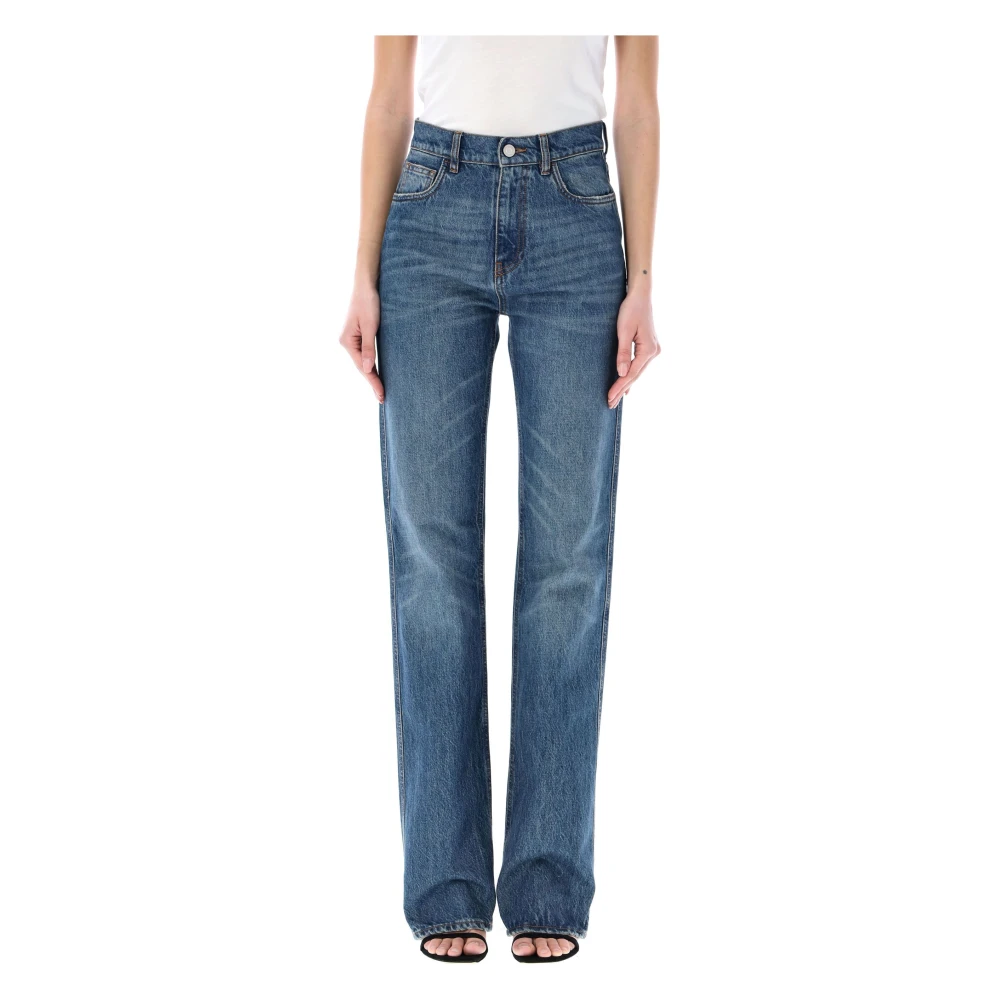 Coperni Blauwe Straight Leg Denim Jeans Blue Dames