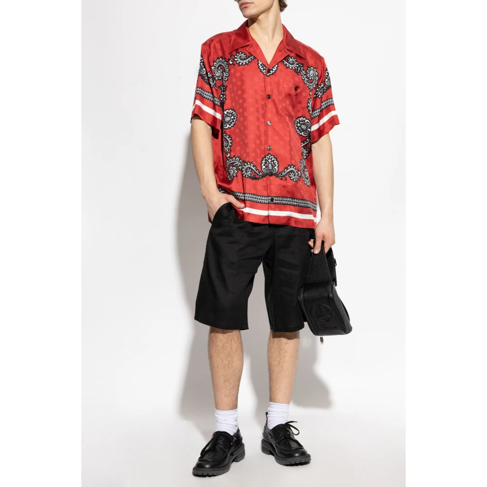 Dolce & Gabbana Linnen shorts Black Heren