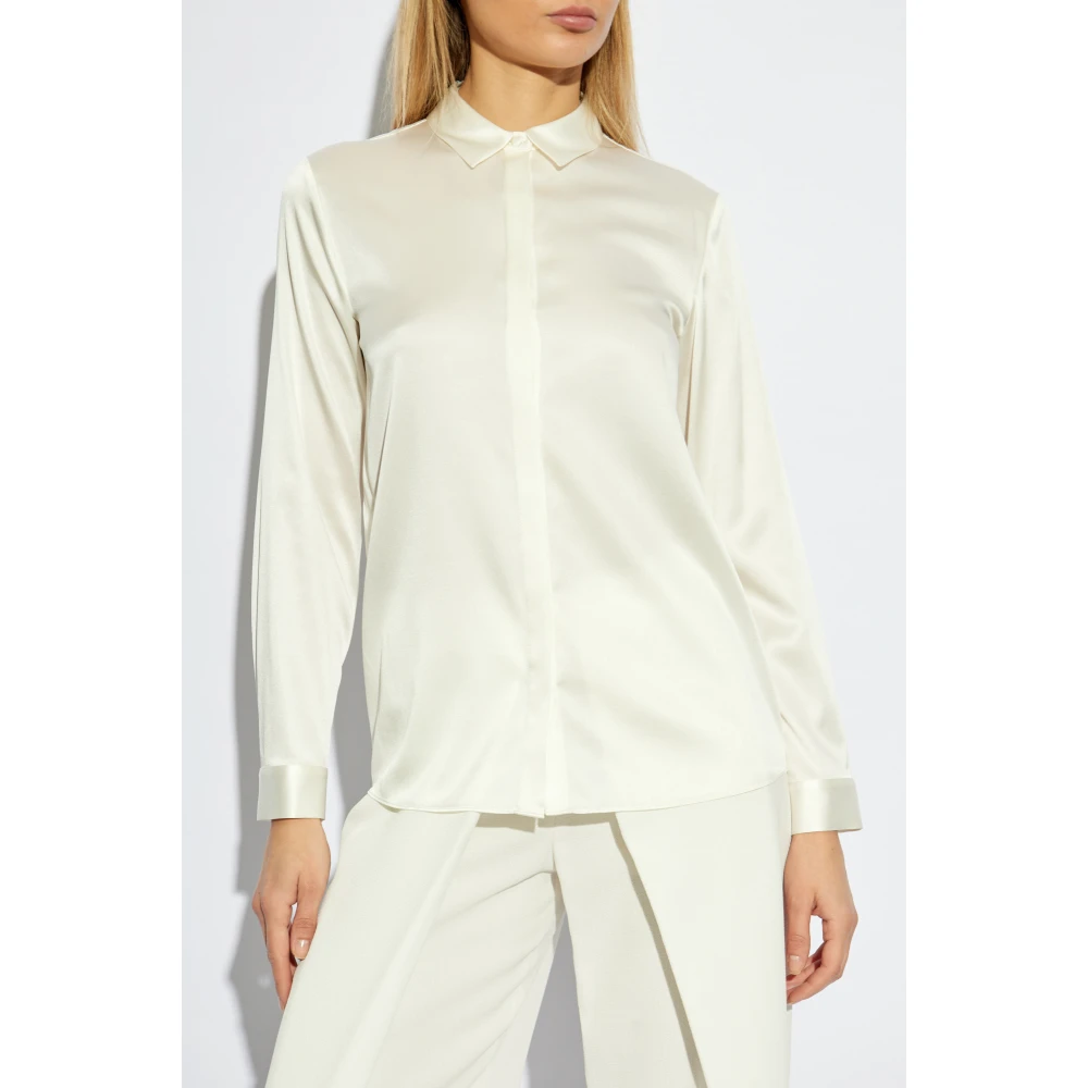 Emporio Armani Zijden overhemd Beige Dames
