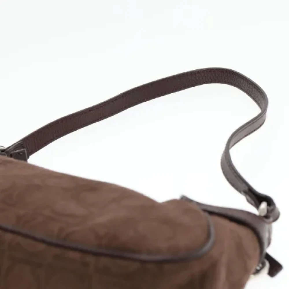 Salvatore Ferragamo Pre-owned Suede shoulder-bags Brown Dames