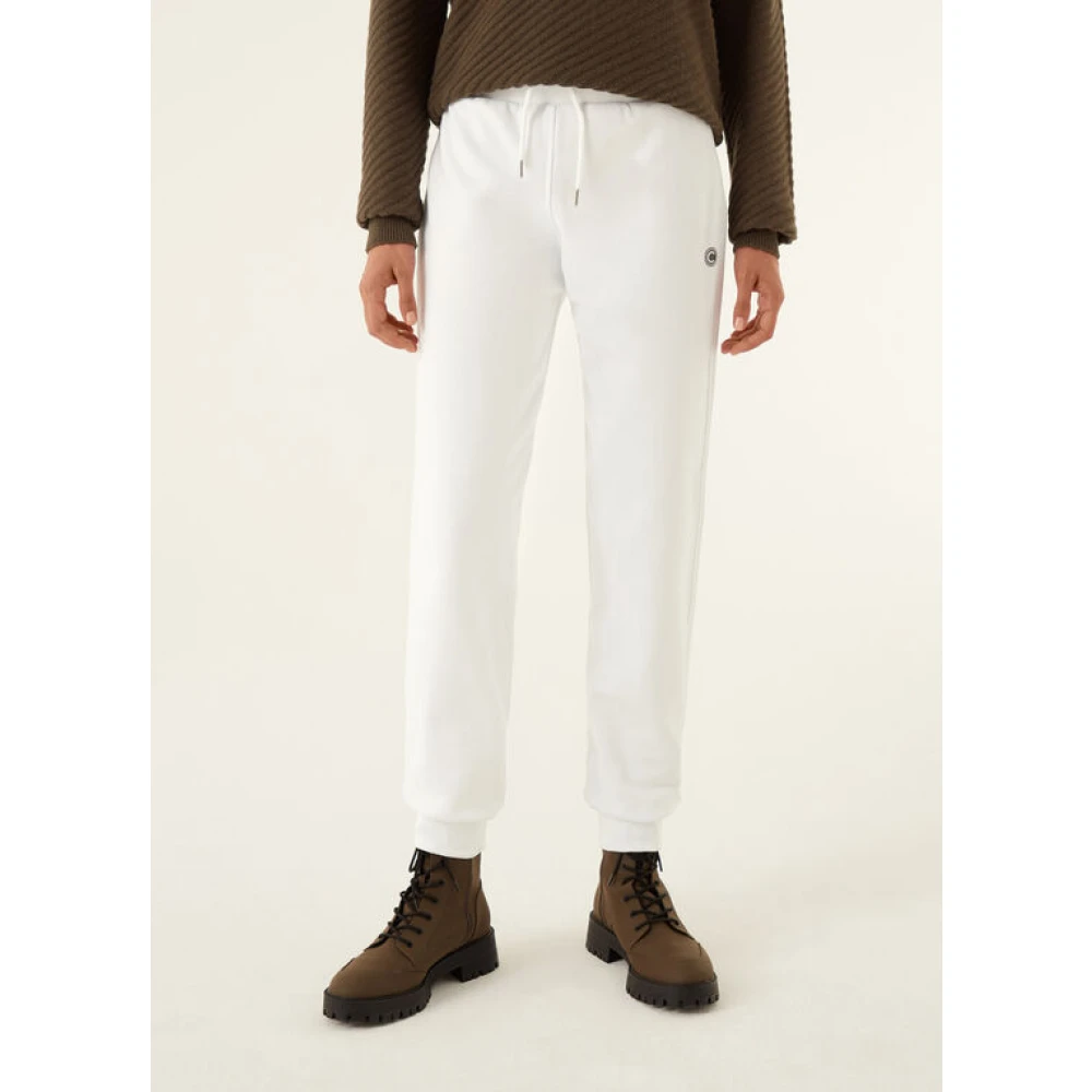 Colmar Witte Sweatpants met Sportieve Geribbelde Tailleband White Dames